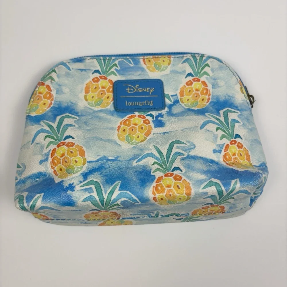 Disney‎ Lilo & Stitch Makeup Bag Cosmetic Pouch Travel Tote Pineapple